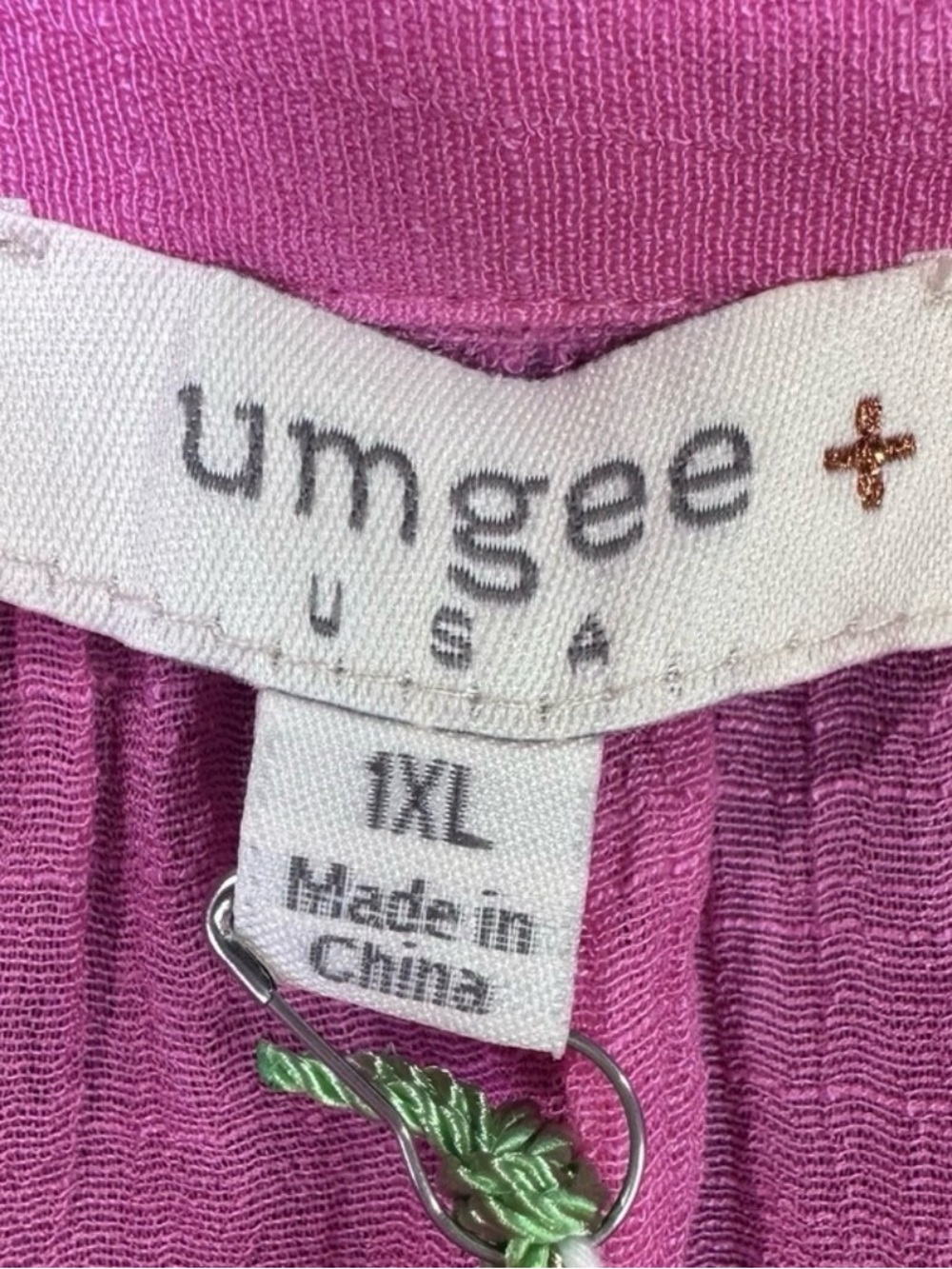 Umgee Hot Pink Button-Down Flowing Tunic Shirt - Picture 3 of 3